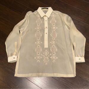 Barong Tagalog Cream Dress Shirt